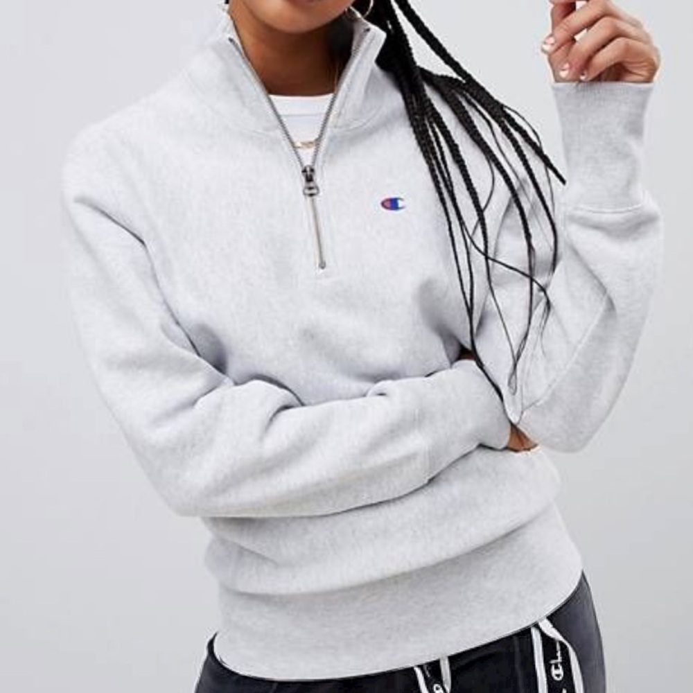 Champion Quarter-Zip White Pullover - image 1